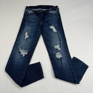 Kancan Skinny Stretch Jeans Womens Size 28 Mid Rise Dark Wash